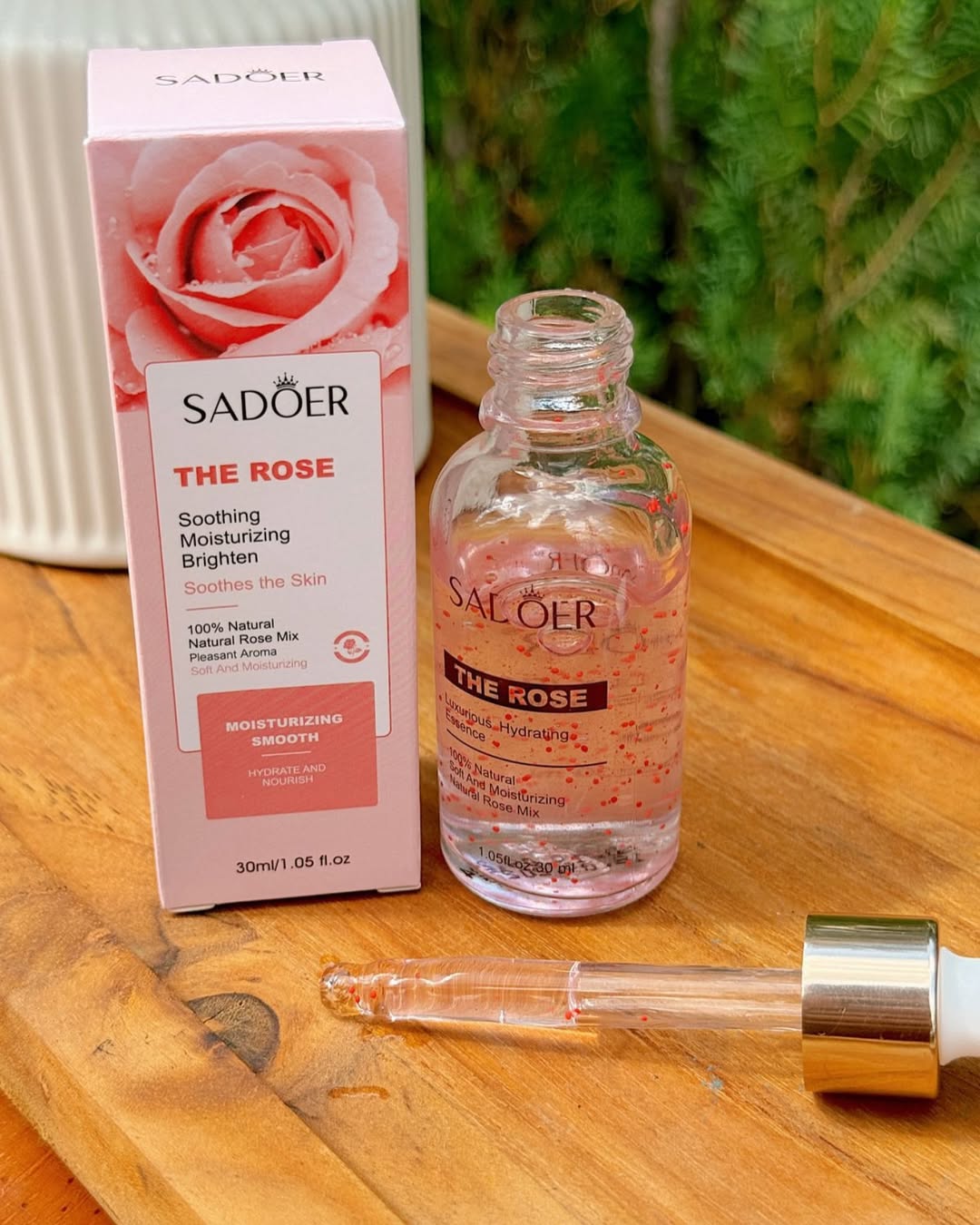 Esencia Facial Hidratante 100% Natural con Extracto de Rosa - 30 ml