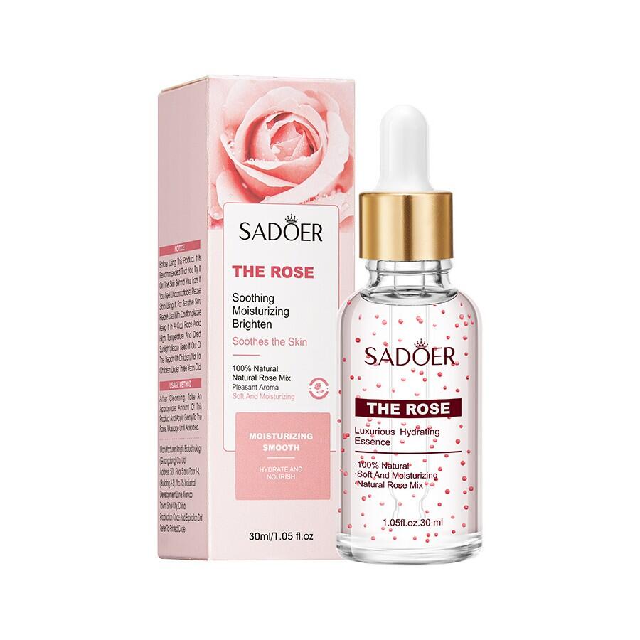 Esencia Facial Hidratante 100% Natural con Extracto de Rosa - 30 ml